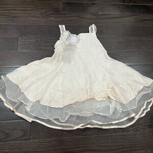 Baby girls cream dress